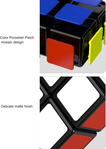 Vista 2 de 1x2x3 Speed Cube QiYi Toys Magic Speed Cube Puzzles Negro