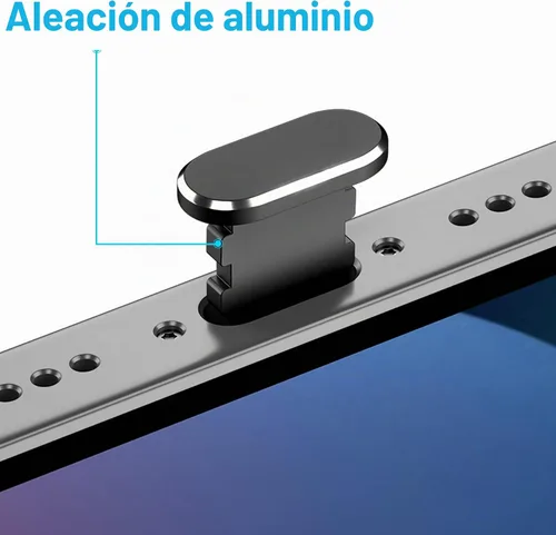 Vista 3 de Tapón antipolvo para iPhone, compatible con iPhone y AirPods, protector de enchufe del puerto Lightning, cubierta antipolvo del puerto de carga