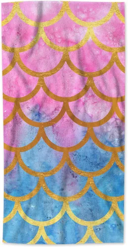 Vista 15 de AOYEGO Toallas de baño de sirena azul aguamarina, estilo retro, con escamas de peces marinos, sirena, lentejuelas, toallas de mano para cocina