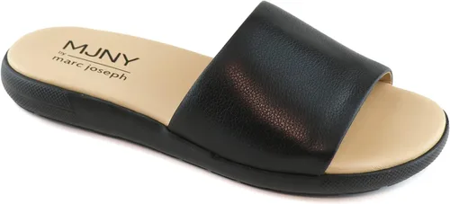 Vista 16 de Marc Joseph New York Sandalias planas de cuero genuino para mujer, puntera abierta, sin espalda, cómodas, ligeras, suela de EVA, a la moda, sin