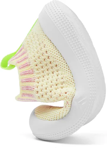 Vista 4 de Engtoy Zapatos de bebé para niños y niñas, zapatos para caminar, ligeros, transpirables, de malla, zapatos antideslizantes con suela de goma suave