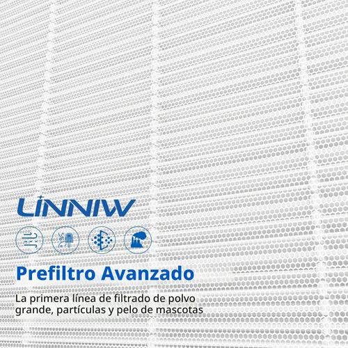 Vista 6 de Paquete de 2 filtros de aire G3 para repuestos de purificador de aire AME