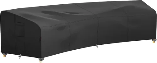 Vista 10 de iBirdie Funda para Muebles de Patio Exterior que se Ajusta a Sofás Seccionales en Forma de L de 100" x 130", 99" x 128", 98" x 126", Impermeable