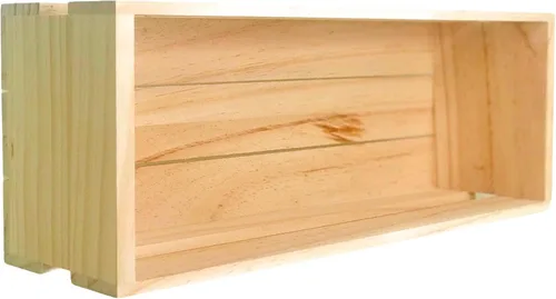 Vista 6 de Oojami Juego de 3 cajas de madera para manualidades, cajas de madera para exhibición, cajas de madera para manualidades, caja de madera decorativa
