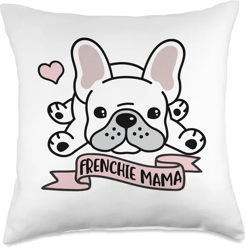 Vista 5 de D. Frenchie Mama - Cojín de Bulldog francés (16.0 x 16.0 in), diseño de bulldog francés, multicolor