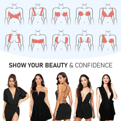 Vista 5 de Boob Tape Set 33pcs for Secure and Comfortable Breast Lift, All-in-One Includes 1 Boob Lift Tape, 2 X Silicone Nipple Sticker
