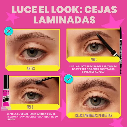 Vista 7 de NYX PROFESSIONAL MAKEUP Lápiz micro para cejas, lápiz preciso para cejas, color gris pardo