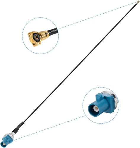 Vista 4 de BINGFU Fakra Z - Adaptador de cable de coleta con junta tórica macho de 11.8 pulgadas, compatible con receptores GPS automotrices, módulos Bluetooth
