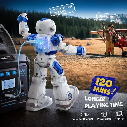 Vista 7 de Ruko 6088 Robot Juguetes para niños, detección remota programable de gestos y control de aplicación, cara LED interactiva, robot inteligente