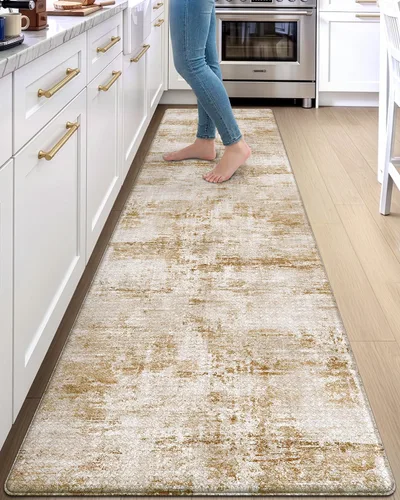 Vista 23 de DEXI Alfombrillas de cocina acolchadas antifatiga 23 x 86 pulgadas, color Azul