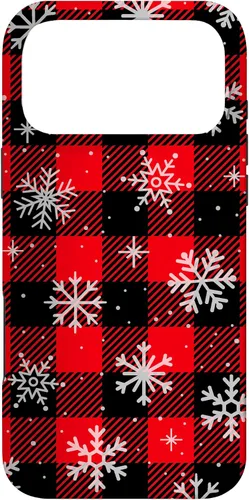 Vista 21 de iPhone 13 Copos de nieve caída nieve nieve Navidad invierno rojo cuadros caso