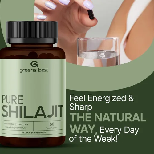 Vista 3 de GREEN'S BEST Cápsulas Pure Himalayan Shilajit – Suplemento orgánico de ácido fúlvico para energía y apoyo inmunológico – Aumenta la resistencia