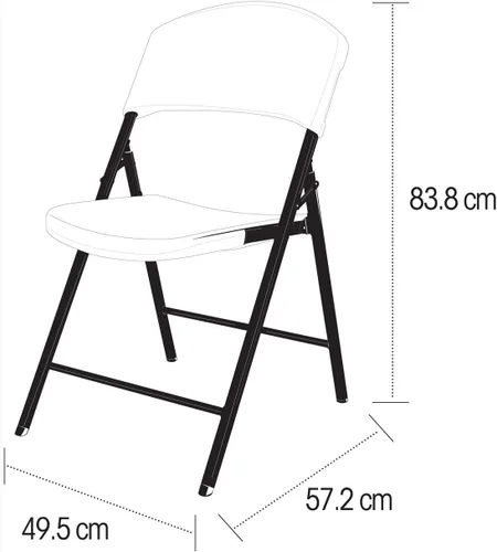 Vista 8 de Lifetime Productos Silla Plegable Contorneada, Blanco
