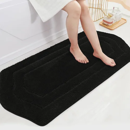 Vista 58 de COSY HOMEER Alfombras de Baño Extra Gruesas para Baño - Juegos de Alfombras Antideslizantes de Lino de Baño Suave Felpa 100% Poliéster Fuerte Sala