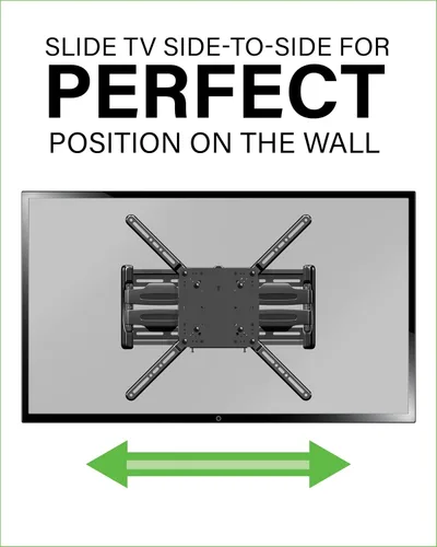 Vista 7 de Hecho para Amazon Soporte de pared universal de movimiento completo para televisores de 50 a 82 pulgadas y compatible con televisores Amazon Fire