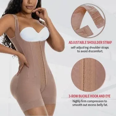 Vista 6 de Faja moldeadora de cuerpo faha colombiana fajas entrenador de cintura acero hueso abierto entrepierna, reductor de faja bbl post cirugía