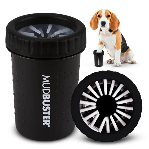 Vista 18 de Dexas MudBuster Limpiador portátil de patas para perros, grande, color blanco brillante, edición especial, suministros y accesorios de primera