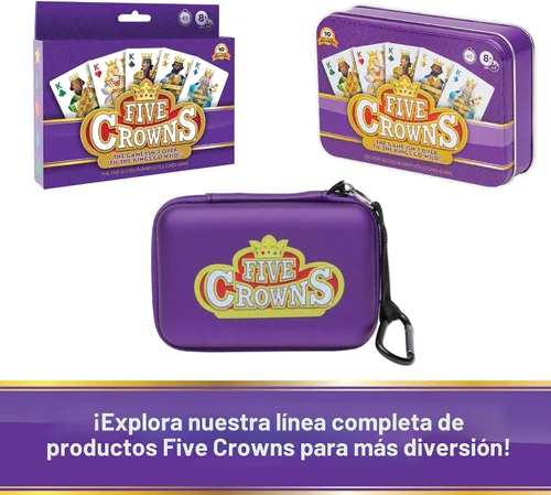 Vista 7 de Five Crowns Travel Case Rummy Style Juego de cartas para niños, noche de Cinco Corona