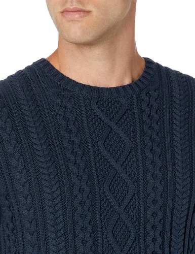 Vista 5 de Suéter de manga larga para hombre Tienda Essentials, 100% algodón, cuello redondo
