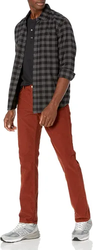 Vista 4 de Tienda Essentials - Camisa de franela de manga larga para hombre (disponible en tallas grandes y altas)