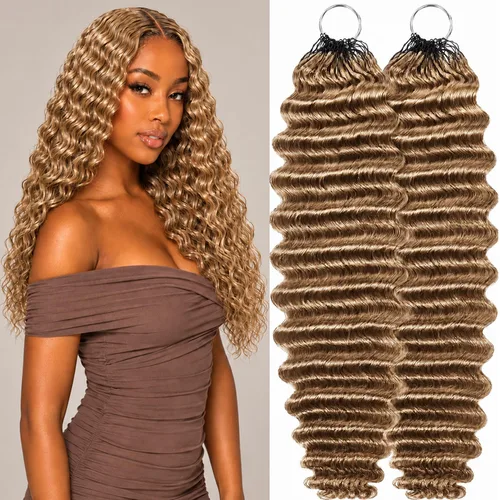 Vista 68 de Human Braiding Hair for Boho Braids 20inch Curly Wave Bulk Bundles 1B (A)1B