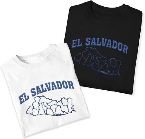 Vista 9 de Ligthuy - Camisa bordada con nombre personalizado de El Salvador en 3D, camiseta con la bandera de El Salvador para hombres y mujeres, camisetas