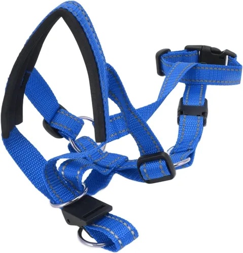 Vista 12 de TOPINCN Collar para la cabeza, cabestro de cabeza de perro con correa de seguridad, material de nailon con hebilla de metal, arnés para la cabeza