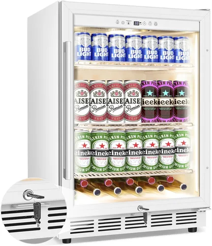 Vista 10 de Refrigerador Enfriador de Vinos de 8 Botellas, Refrigerador Pequeño de Vino, Mini Refrigerador de Vino de Encimera con Puerta de Vidrio, Bodegas