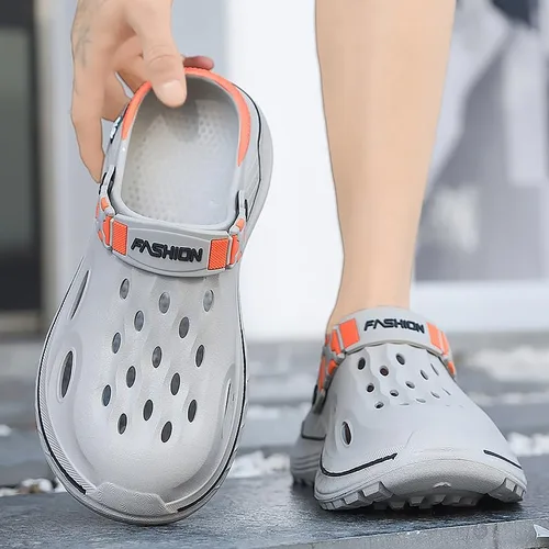 Vista 4 de Qiucdzi Zuecos unisex para hombre y mujer, zapatos de jardín con soporte para el arco, sandalias cómodas sin cordones, sandalias para el trabajo