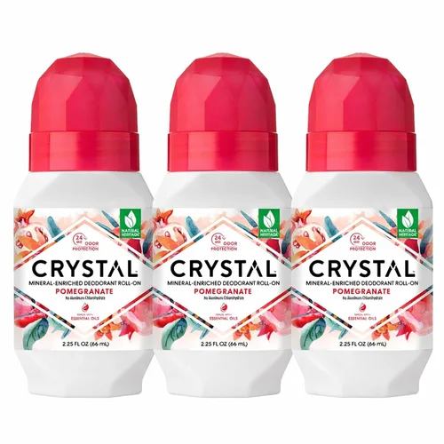 Vista 6 de Crystal- Desodorante mineral Roll-On manzanilla y té verde, paquete de de 12