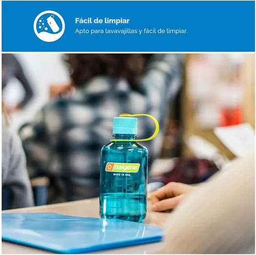 Vista 3 de Nalgene Botella de agua de boca estrecha de 16 onzas, amatista Slim Cup Holder Size, BPA-Free, Durable & Lightweight, Leak Sproof, Dishwasher