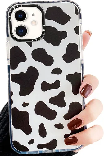 Vista 13 de Abbery Diseñado para iPhone 8 Plus/7 Plus/6 Plus/6S Plus Funda transparente con estampado de vaca, linda funda protectora de silicona TPU