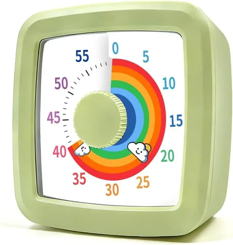 Vista 14 de 60-Minute Countdown for Classroom Office Kitchen Visual Timer for Kids, Desk Timer Kids Time Management Tools with Beautiful Pattern Design
