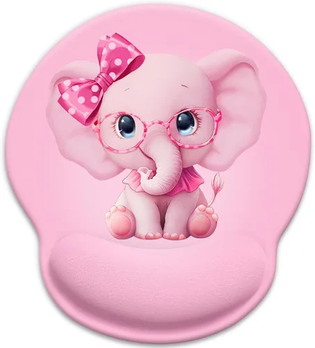 Vista 26 de LIMKRIAN Alfombrilla ergonómica para mouse con reposamuñecas de gel, decoración de escritorio de hongos