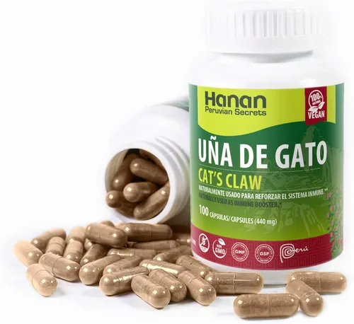 Vista 2 de Hanan Uña de Gato Uña de Gato 100 cápsulas Ayuda naturalmente a apoyar el sistema inmunológico saludable