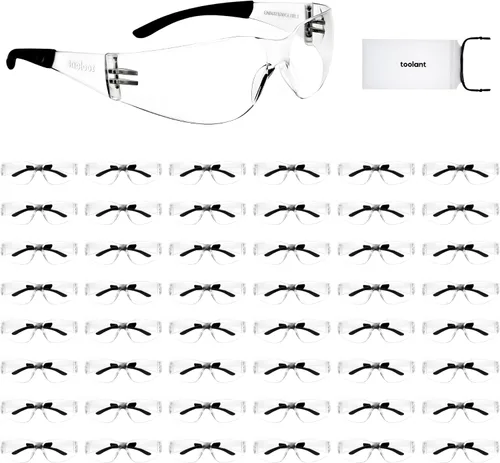 Vista 16 de toolant Bulk Safety Glasses with ANSI Z87.1 / UV 400 Standard, Clear and Smoke Grey
