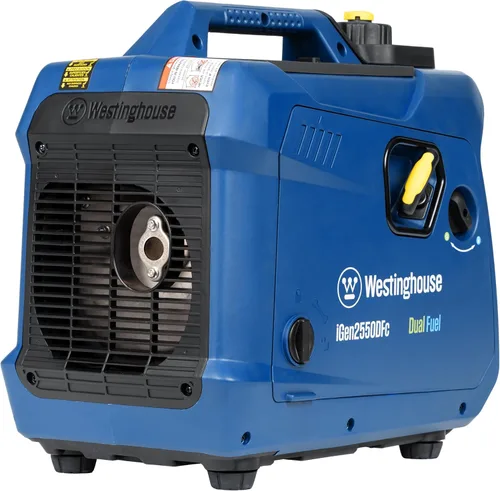 Vista 9 de Westinghouse Generador inversor portátil súper silencioso y ligero de 2550 vatios pico, salida de 30 A listo para RV, alimentado a gas y propano