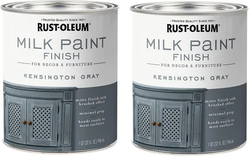 Vista 10 de Rust-Oleum 331049 - Pintura de acabado mate, 32 onzas líquidas (paquete de 1), color blanco clásico