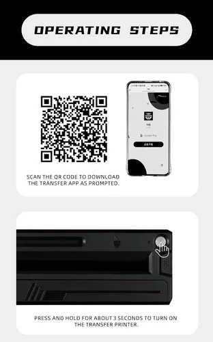 Vista 7 de DGT Tattoo Impresora de papel térmico con conexión Bluetooth y teléfonos compatibles con iOS/Android (PT-M8)