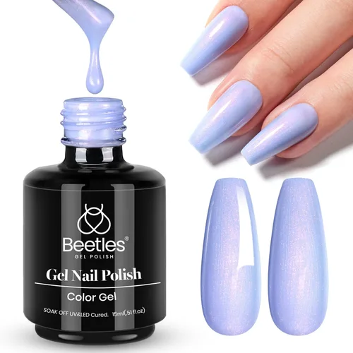 Vista 10 de Beetles - Esmalte de uñas de gel azul, 0.5 onzas líquidas, esmalte de gel azul profundo, efecto translúcido, esmalte de uñas neutro que se absorbe