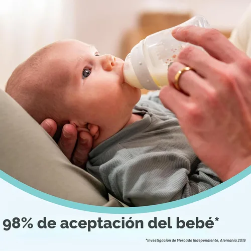 Vista 5 de NUK Simply Natural - Biberones de vidrio para bebé, 4 onzas, paquete de 3