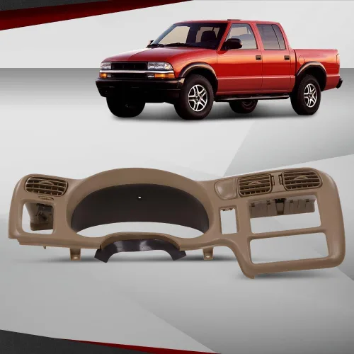 Vista 6 de CROSSDESIGN Bisel de tablero de instrumentos con bisel de tablero doble DIN compatible con Chevy Blazer S10 GMC Jimmy Sonoma 1998-2004