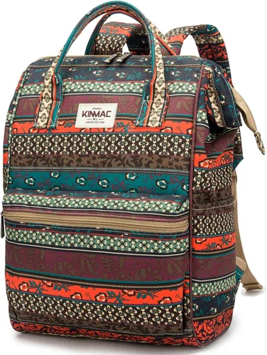 Vista 17 de Kinmac Mochila para laptop para mujeres y hombres, mochila de viaje de gran capacidad para computadora portátil de 15.6 pulgadas, Albaricoque