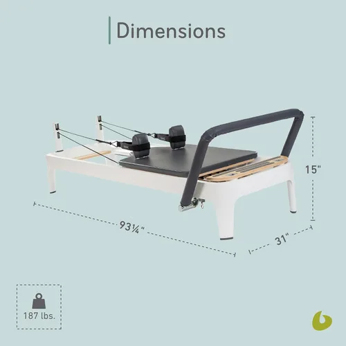 Vista 3 de Balanced Body Allegro 2 Pilates Reformer, equipo de ejercicio de pilates, equipo de entrenamiento para el hogar o estudio Allegro 2 Pilates