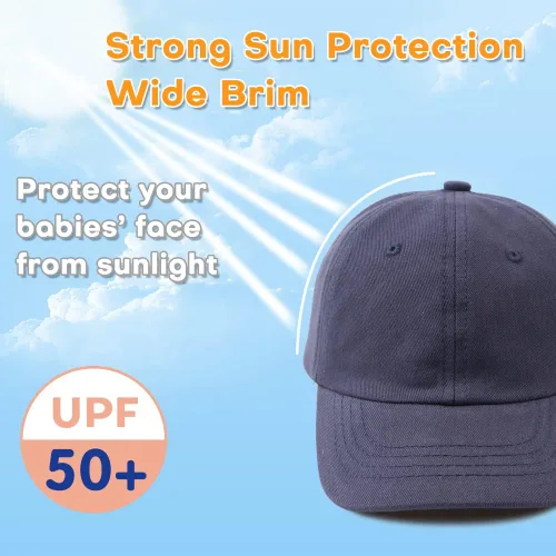 Vista 8 de Peecabe Gorra de béisbol para niños pequeños, unisex, de algodón, ajustable, para bebés, niños, gorra de béisbol para niñas de 1 a 5 años