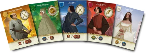 Vista 3 de Virtù - Juego de mesa con temática renacentista italiana, juego de estrategia profunda para adultos y adolescentes a partir de 14 años, 2 a 5