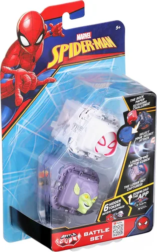 Vista 18 de Marvel Avengers - Paquete de 2 cubos de batalla Capitán América VS Black Panther, libera poder, ataque de lanzamiento, 2 cubos y 6 fichas, sistema
