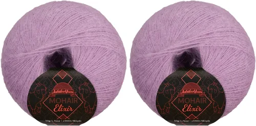 Vista 78 de JubileeYarn Mohair Elixir Yarn - 50g/Skein Baby Wool Blend - Cosmopolitan - 1 Skein