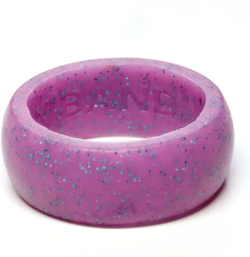 Vista 3 de Anillo de boda de silicona de goma, bandas galardonadas de grado médico (azul, verde lima, gris, azul marino, rosa, morado)