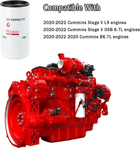 Vista 2 de GETOPAUTO FF63041NN - Filtro de combustible compatible con repuesto Cummins 5526400